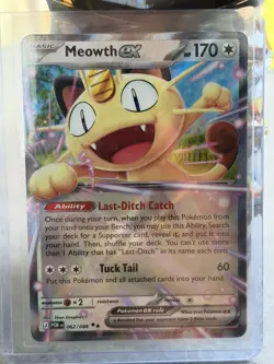 PERFECT ORDER Meowth ex 062/088 Pokemon TCG - in hand - ships immediately - Image 1