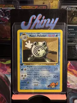 Pokemon TCG Misty's Poliwhirl Gym Heroes 53/132 1st Edition Dmg Condition - Image 1