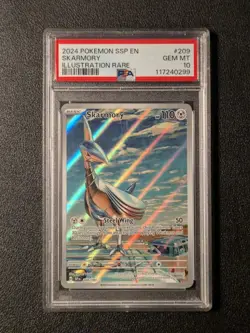 PSA 10 Pokemon Skarmory Illustration Surging Sparks 209/191 - Image 1