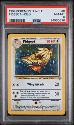 Pokemon PSA 8 Pidgeot #8 Holo Jungle 1999 English - Image 2