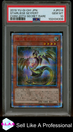 STARLIEGE SEYFERT CHIM-20TH SECRET RARE YU-GI-OH! JAP 2019 JP014 PSA 10 - Image 1