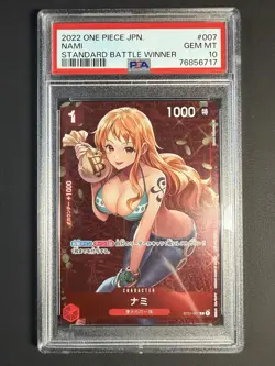 NAMI WINNER PROMO JPN ONE PIECE TCG GEM MINT #ST01-007 PSA 10 - Image 1