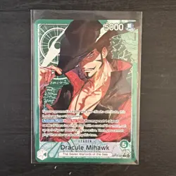 One Piece OP14 The Azure Sea’s Seven - Dracule Mihawk OP14-020 Leader Alt Art - Image 1