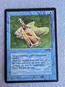 MTG Fishliver Oil Arabian Nights #13 Enchantment Light Mana Magic The Gathering - Image 1