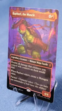 Raphael, the Muscle Borderless FOIL 4 MTG Teenage Mutant Ninja Turtles TMT NM X1 - Image 1