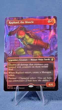 Raphael, the Muscle Borderless FOIL 4 MTG Teenage Mutant Ninja Turtles TMT NM X1 - Image 2