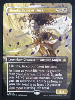 Elenda Saint of Dusk Borderless - FDN - Mtg Card #3G9 - Image 1