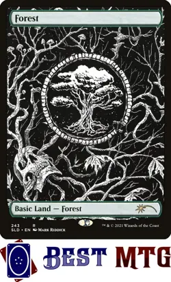 Magic The Gathering MTG Forest (2021) 243 NM Secret Lair Drop - Image 1