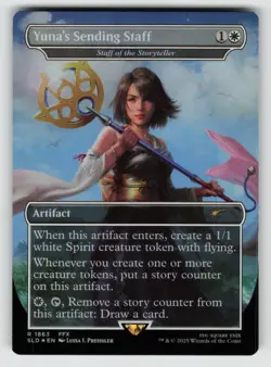 Yuna's Sending Staff - Staff of the Storyteller (Rainbow Foil) *Foil* SLD 1863 N - Image 1