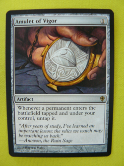 Amulet of Vigor NM/LP -- Rare Artifact -- Worldwake MTG - Image 1