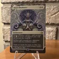Magic: The Gathering Blind Obedience Wilds of Eldraine Rare Enchantment 1 Regul… - Image 1
