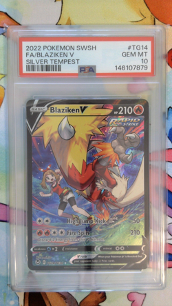 Pokemon TCG Blaziken v TG14/TG30 Holo Ultra Rare Silver Tempest PSA 10 - Image 1