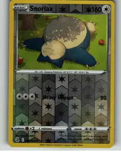 Snorlax 206/264 Common Fusion Strike Pokemon Reverse Holo Lightly Played - Image 1