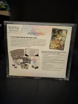 Pokemon Center Prismatic Evolutions ETB Sealed In Acrylic Casing - Image 2