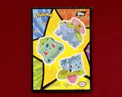 Pokemon Topps Bulbasaur Ivysaur Venusaur 2nd Printing (Black Logo) #10 1999 NM - Image 1