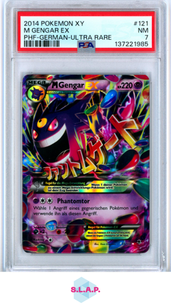 M GENGAR EX PHF-GERMAN-ULTRA RARE POKEMON XY PHANTOM FORC3S 2014 121 PSA 7 - Image 1