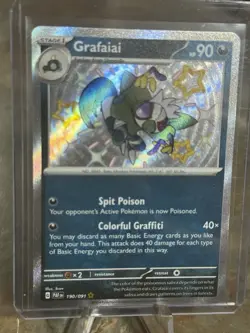 Grafaiai #190/091 Pokemon TCG SV: Paldean Fates Baby Shiny Rare NEAR MINT NM - Image 1