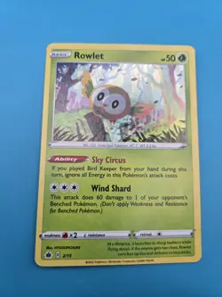 Pokemon TCG Rowlet McDonald's Promos 2022 2/15 Holo Rare LP - Image 1