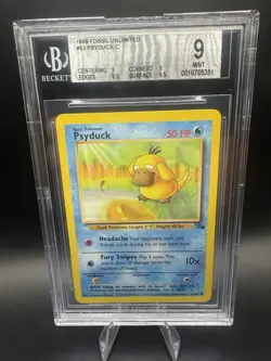Psyduck 53/62 Fossil Regular BGS 9 Pokemon Mint Vintage WOTC - Image 1