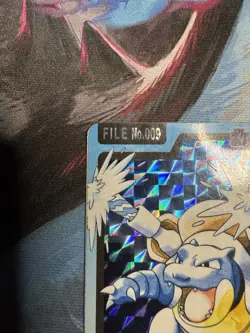 Pokemon Card Blastoise Bandai Carddass File No.009 Prism Holo Japanese TCG - Image 2