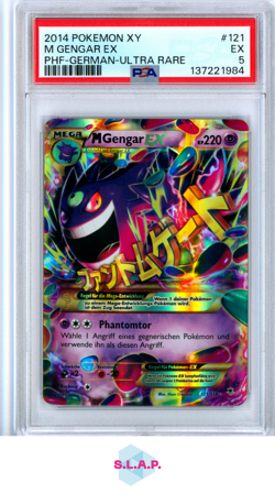 M GENGAR EX PHF-GERMAN-ULTRA RARE POKEMON XY PHANTOM FORC3S 2014 121 PSA 5 - Image 1