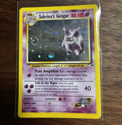 2000 Sabrina's Gengar Holo SWIRL 🌀 14/132 Gym Heroes Pokemon Card - Image 1