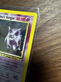 2000 Sabrina's Gengar Holo SWIRL 🌀 14/132 Gym Heroes Pokemon Card - Image 4
