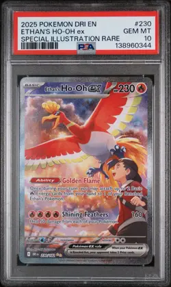 2025 Pokemon DRI EN Special Illustration Rare #230 Ethan's Ho-oh Ex PSA 10 - Image 1