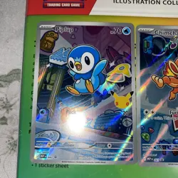 Pokemon TCG Chimchar Turtwig Piplup First Partner Illustration Collection n Hand - Image 2