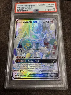2019 Pokemon Sun & Moon #SV65 FA/Zygarde GX Hidden Fates PSA 10! - Image 1