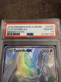 2019 Pokemon Sun & Moon #SV65 FA/Zygarde GX Hidden Fates PSA 10! - Image 2