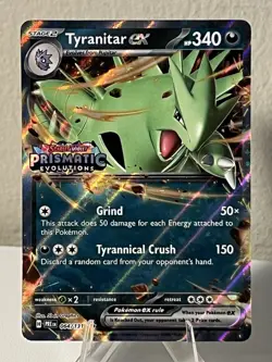 Tyranitar ex Prismatic Evolutions Stamp 064/131 Double Rare Pokemon TCG - Image 1
