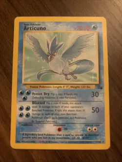Pokemon TCG Articuno 17/62 Fossil Unlimited - Image 1