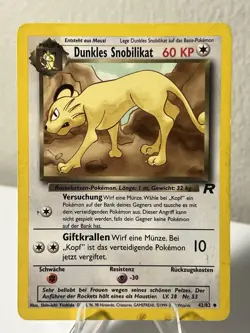 Pokemon Dark Persian German Dunkles Snobilikat 42/82 Team Rocket MP - Image 1