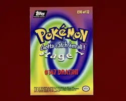 Dratini E10 of 12 Black Logo Non Holo SERIES 1 - TOPPS Pokemon Card - NM - Image 2