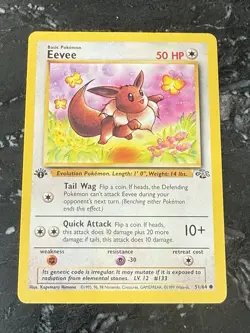 Eevee - 1st Edition - 51/64 Jungle Set - Pokemon TCG - 1999 - Image 1