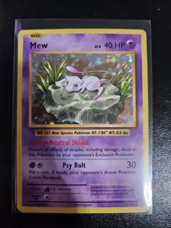 Pokemon 2016 XY Evolutions Mew 53/108 Holo Rare - Near Mint - Image 1
