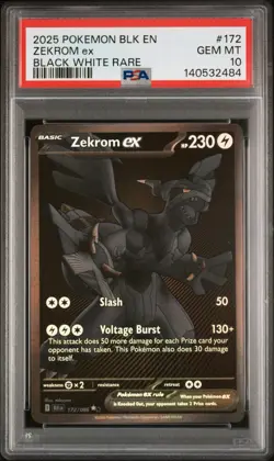 Pokemon TCG Zekrom EX Black Bolt 172/086 - PSA 10 - Image 2