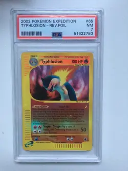 Typhlosion Reverse Foil - 2002 Pokemon Expedition - 65/165 - PSA 7 - Image 1