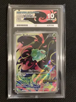 Pokemon Bulbasaur 133/132 Mega Evolution Stamped Promo Ace Grade 10 - Image 1