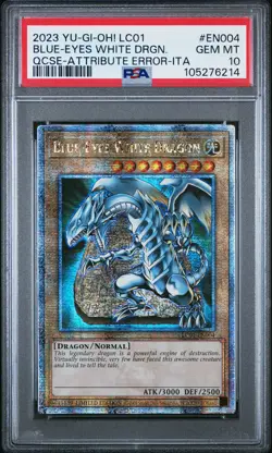 2023 YU-GI-OH! LC01-LEGEND COLL: 25TH ANV ED BLUE-EYES WHITE DRAGON PSA 10 - Image 1