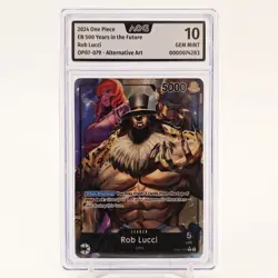 One Piece Rob Lucci OP07-079 Alt. Art Leader AOG 10 GEM/MINT - Image 2