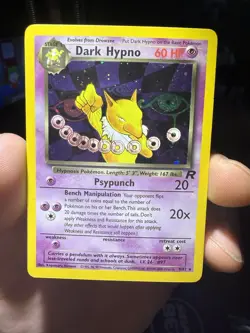 Dark Hypno Holo 9/82 Team Rocket Pokemon Card English LP - Image 1