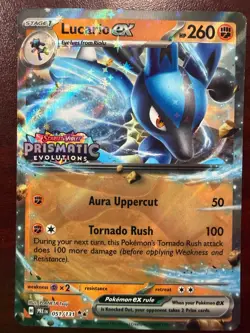Lucario ex (Prismatic Evolutions Stamp) Holofoil Double Rare Miscellaneous Cards - Image 1