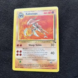 Kabutops 24/62 Pokemon Card Fossil WOTC Non Holo Rare LP EX COMBINED POSTAGE - Image 1