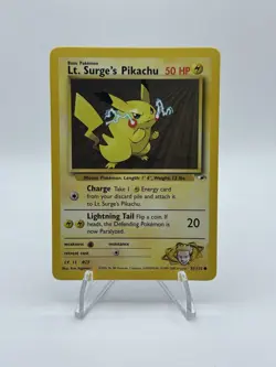Gym Heroes Lt. Surge's Pikachu 81/132 2000 Pokemon Card! WotC Non-Holo II - Image 1