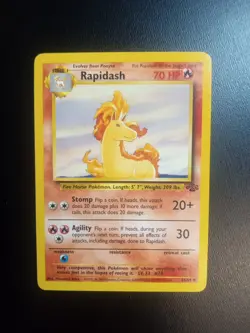 Pokemon TCG Rapidash Jungle 44/64 Unlimited Uncommon Card LP Condition Vintage - Image 1