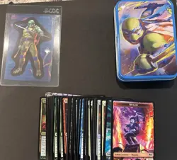 Magic: The Gathering Teenage Mutant Ninja Turtles Tin, 45 Cards Leonardo Sticker - Image 1