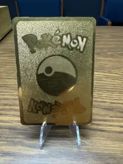 Gold Foil Custom Display Blaine’s Charizard 100hp NM Fan Art Card Flame Jet - Image 2