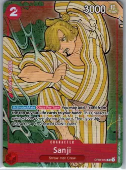 Sanji (English Version 1st Anniversary Set) OP01-013 - One Piece Card Game - NM - Image 1